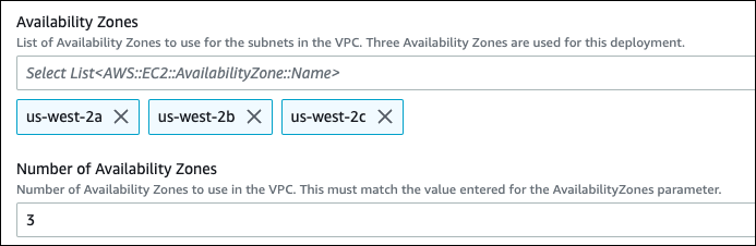 Availability Zones parameters
